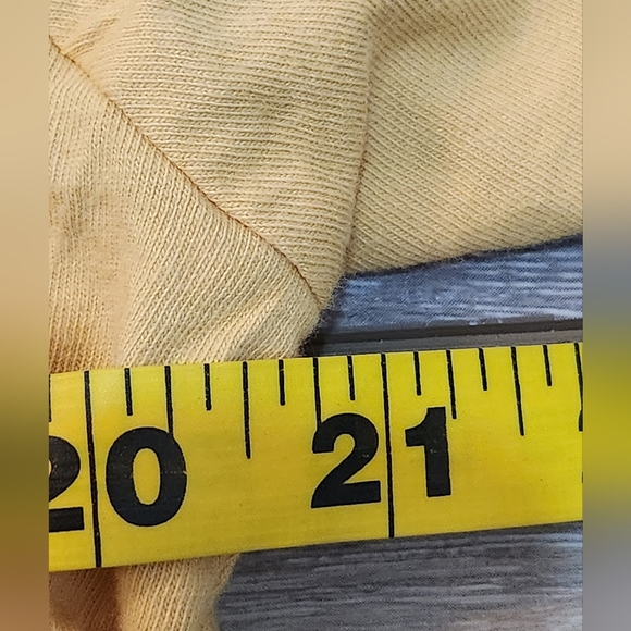 Bandit Butter Yellow Hippie Crop Shirt with Heart Design Size Large - Picture 7 of 7